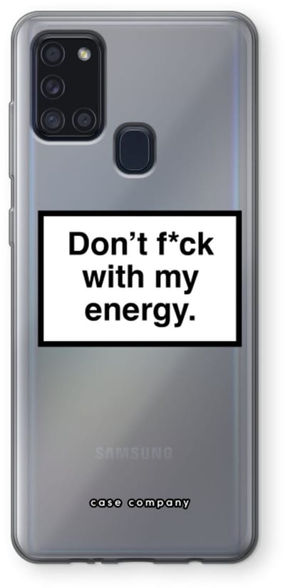Case Company® - Hoesje geschikt voor Samsung Galaxy A21s hoesje - My energy - Soft Cover Telefoonhoesje - Bescherming aan alle Kanten en Schermrand