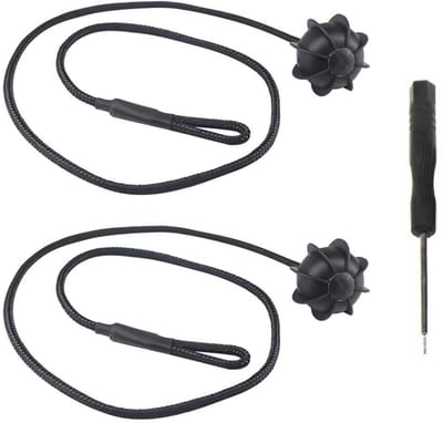 Allecto - Trunk Cover Tyre Holder - Universele Hoedplank Bevestigingsriemen - Zwart - Auto Accessoires - Geschikt voor VW Golf - Set van 2