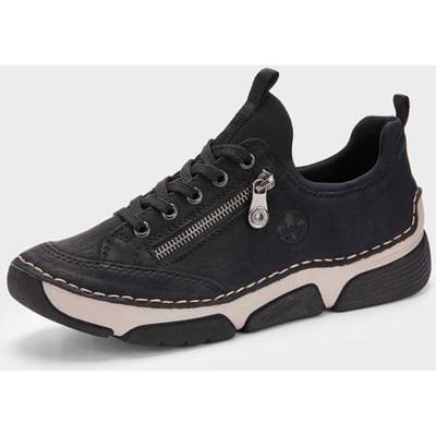 Sneakers met sierrits - zwart - Gr. 37 van Goldner Fashion