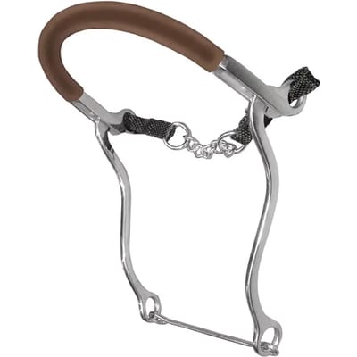 Hackamore voor paard met rubberen beklede ketting Umbria Equitazione C/Nasalina