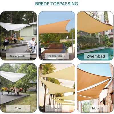 TOVBMUP M6 Model - Bevestigingsset van roestvrij staal robuust voor driehoek en vierkant rechthoekig bevestigingsaccessoires voor zonnezeil
