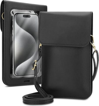 Mobielhoesje geschikt voor Samsung Galaxy S24 in ZWART Etui Case Cover Handtas voor dames