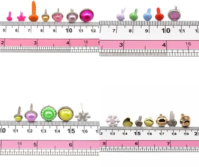 Dailygoods- Patroonklemmen 100 stuks - Mini Ronde Klemmen - Bevestigingsset - Kleurrijke Sluitklemmen - Lichtgewicht Metaal - Voor Knutselen/Scrapbooking - Brads