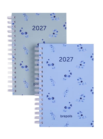 Brepols agenda 2027 - POCKET [0.767] - BLOSSOM - Zakagenda - 1 week op 2 pagina's - Weekoverzicht - Wire-O - Groen - 9.7 x 15 cm/Klein formaat!!
