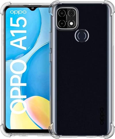 HB Hoesje Geschikt voor Oppo A15 & Oppo A15S - Transparant - Anti-Shock Hybrid Back Cover