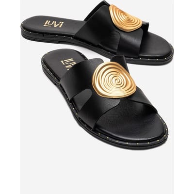 Nolita Leren Slide Sandaal