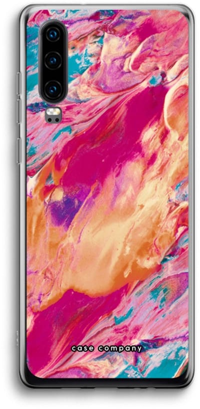 Case Company® - Hoesje geschikt voor Huawei P30 hoesje - Pastel Echoes - Soft Cover Telefoonhoesje - Bescherming aan alle Kanten en Schermrand