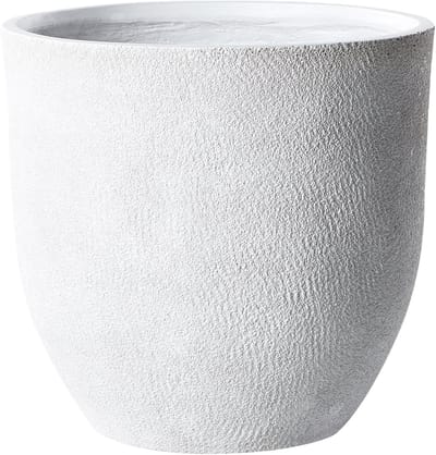 KANNIA - Bloempot - Wit - 55 cm - Klei-vezelmengsel