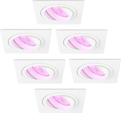 Ledvion - 6X SMART LED Inbouwspot Sevilla - Dimbaar - WiFi - Wit