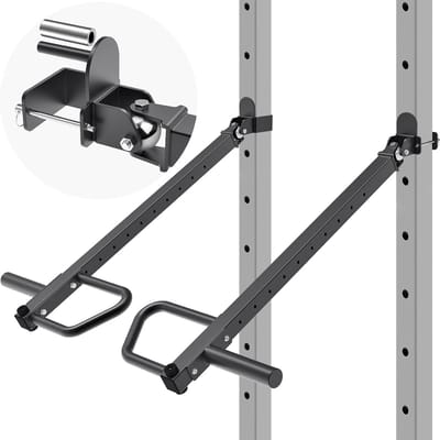 Dip Bar Bevestiging - Krachtrek Accessoire - Krachttraining Thuis - Verstelbare Grepen - Tot 272 kg - Zwart