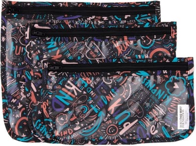 Bumkins - Clear Front Travel Bags | Reistasjes met Doorzichtig Venster (3 stuks) - Channel Kindness