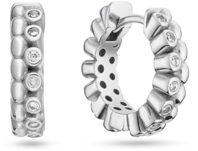 Klapoorringen Dots CZ 925RD