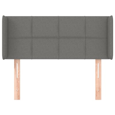 vidaXL - Hoofdbord - met - randen - 83x16x78/88 - cm - stof - donkergrijs
