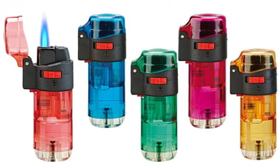 Jet Flame transparant aanstekers - 5 stuks Turbo wind aansteker- navulbaar