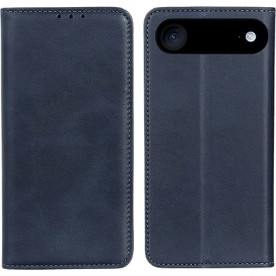 CaseBody Apple iPhone Air Real Leather Wallet Hoesje Blauw