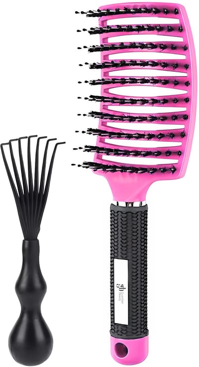 Guardian Beauty Anti Klit Haarborstel - Roze - Kappersborstel - Met Haarborstelreiniger