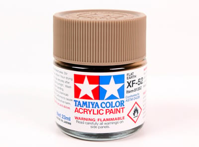 Tamiya Hobbyverf Acrylverf - XF-52 Earth - Matt - Acryl - 23ml Verf potje - 23 ml