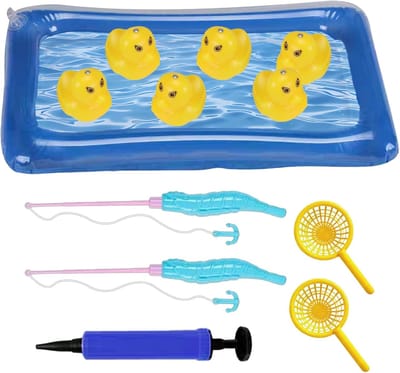 Vis Speelgoed - Magnetisch Vissen - Zomerpret Buiten - Inclusief Opblaasbare Vijver - 34 x 21 x 4 cm