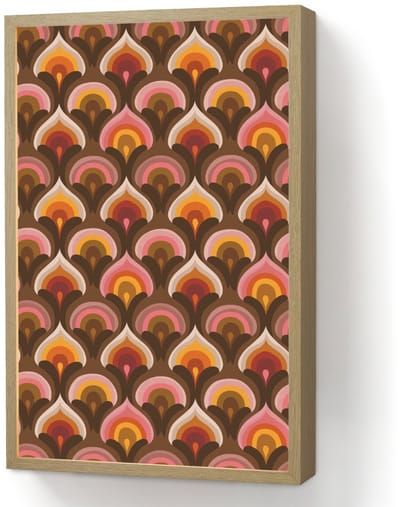 Wandlamp 40x60 cm - Oplaadbaar - Patroon - Retro - Kleurrijk - Wandlampen binnen woonkamer - Slaapkamer lamp - Decoratieve nachtlamp - Vloerlamp draadloos