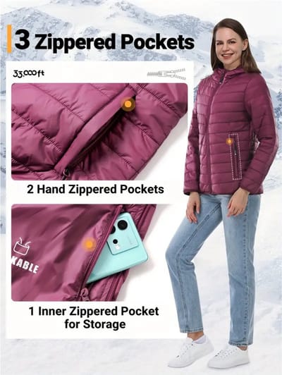 Bovista Winterjas - Parka - Dames - Winter - Jas - Volwassen - Stijlvol - Diep Magenta - M