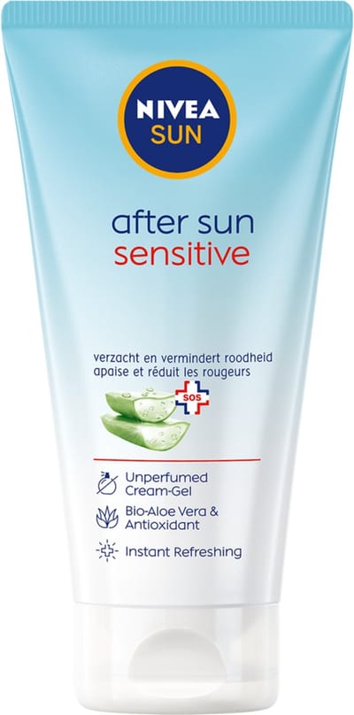 NIVEA SUN Sensitive Aftersun - Crème-Gel - Gevoelige huid - Verzacht en kalmeert - Met aloë vera en hyaluronzuur - 175 ml