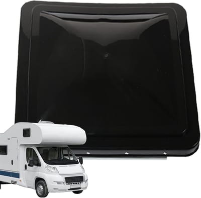 Dakventilatie Roosters - Ventilatie Luiken - Camper Caravan - Waterdicht Weerbestendig - 36cm Buitenmaat - Zwart