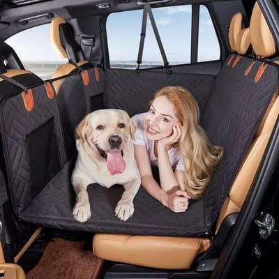 Autohoes Honden - Achterbank Beschermer - Reizen met Huisdier - Waterdicht Antislip - Universeel Model - Zwart
