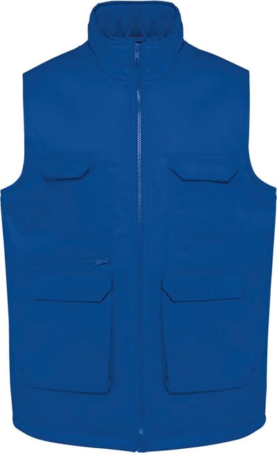 WK. Designed To Work Gewatteerd unisex gilet in polykatoen met veel zakken WK607 - Royal Blue - L