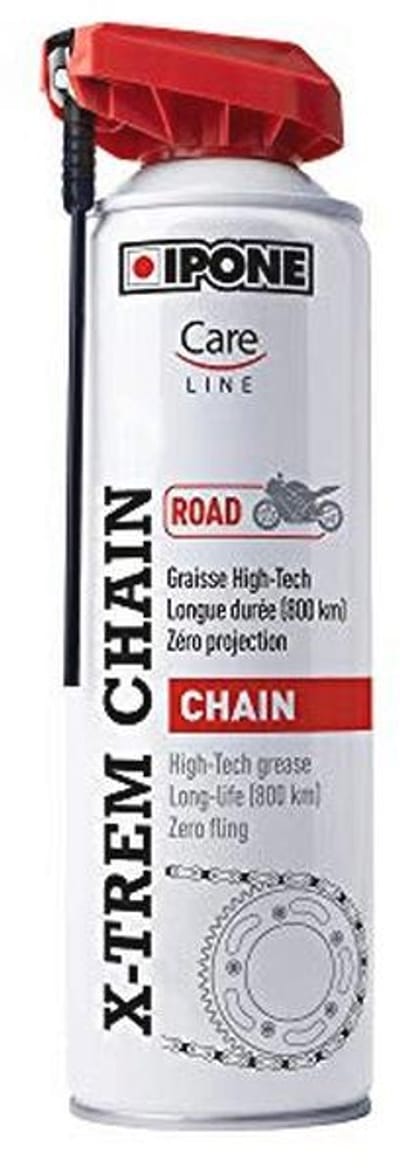 Kettingvet voor racemotorfiets - Langdurige grip tot 800 km - Multi-positie diffuser - Nauwkeurig sproeien - 500 ml