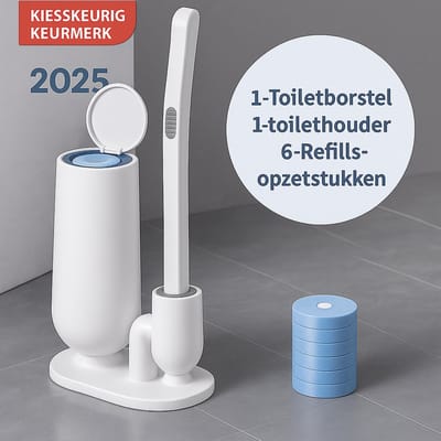 LaNicole®WC-Borstel 1.1 Met Houder Vrijstaand-Hygiënische Toiletborstel-Met 6 refills