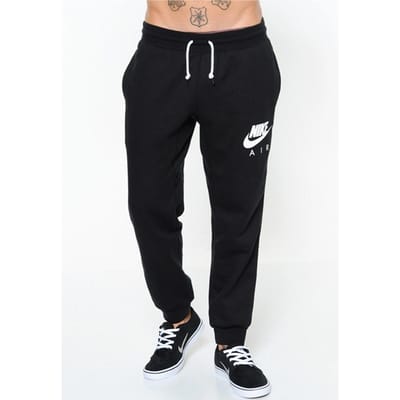 Nike Air heren fleece joggingbroek in zwart