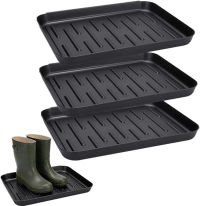 Set van 3 Schoenendrogers 35 x 27 x 2,5 cm - Multifunctionele Schoenmat, Drainer en Organizer voor Hal, Hondenvoer en Plantenbak