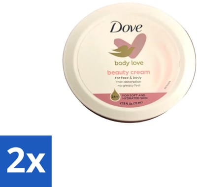 2 x Dove – Bodycrème – Beauty Cream – 75 ml - Beauty Cream - Huid Verzorging - Hydratatie - Huidbarrière - Droge Huid