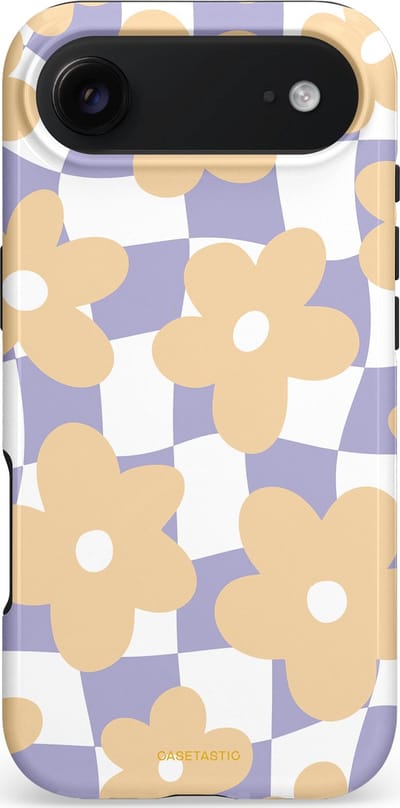 Casetastic hoesje geschikt voor Apple iPhone Air - MagSafe - Dubbellaagse bescherming - Madeliefjes feest - Fashion Case - Zand Wit Lavendel