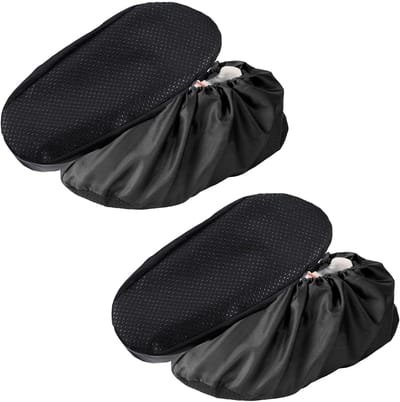 Dailygoods- Schoenhoezen Waterdicht - Herbruikbare Overschoenen - Antislip - Oxford Stof - 2 Paar - Geschikt voor Meeste Schoenmaten