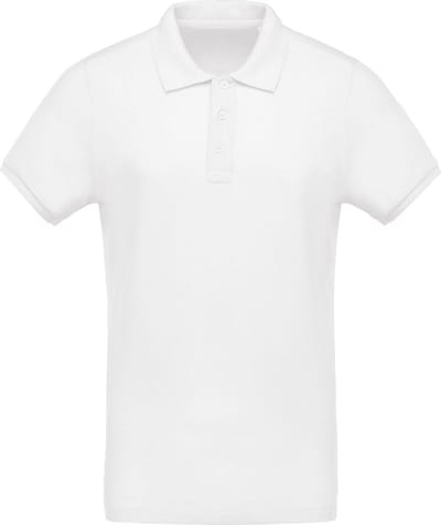 Kariban Menselijk Biologisch Pique-Pique-Poloshirt (Wit)