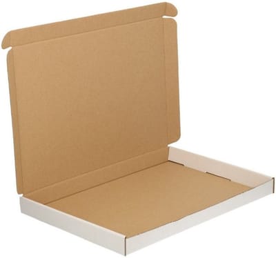 Brievenbusdoos A4+ - 100 stuks - Verzenddoos - Brievenbuspakje - Pakket brievenbus - Sterke doos - kartonnen doos - Wit - 350x250x28 mm