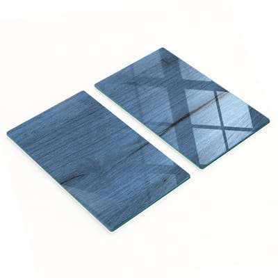 Multifunctionele decoratieve glazen borden met bedrukt hout, 2x30x52 cm