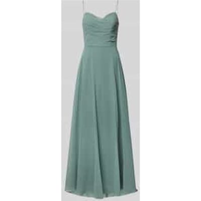midi-jurk met drapering en spaghettibandjes