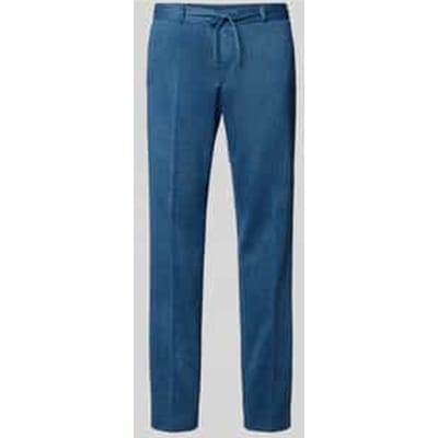 straight fit stoffen broek met bandplooien model 'Sparta'