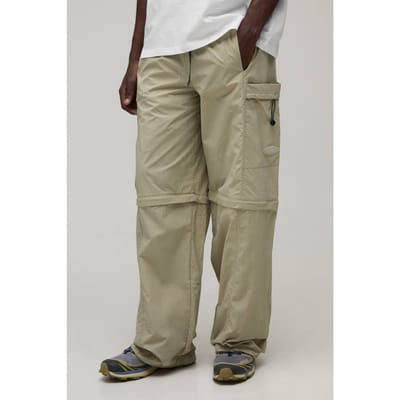 Baggy Fit Afritssluiting Cargo Utility Trainingsbroek | Stone | Size XS