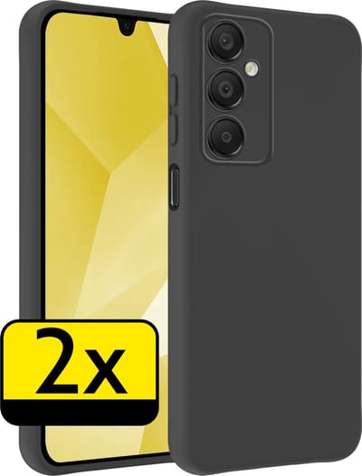 Hoesje - 2 Stuks - Geschikt voor Samsung Galaxy A16 - Sterk & Shockproof - Case Siliconen - Back Cover - Telefoon Hoes - Telefoonhoesjes - Zwart