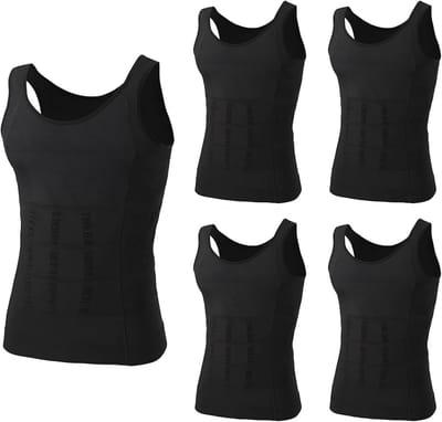Afslankende Body Shaper Compressie Shirt voor Mannen - Sculpting Vest Spier Tank