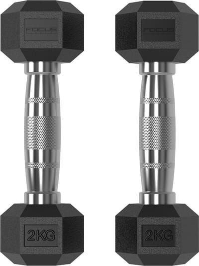 Focus Fitness - Hexa Dumbbells - 2 kg - Set van 2