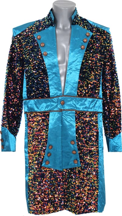Carnavalsjas Heren - Sequin Delight - Carnaval - Verkleedkleren Heren - Carnavalsjas Sequin Heren Blauw-Multicolor - Maat S