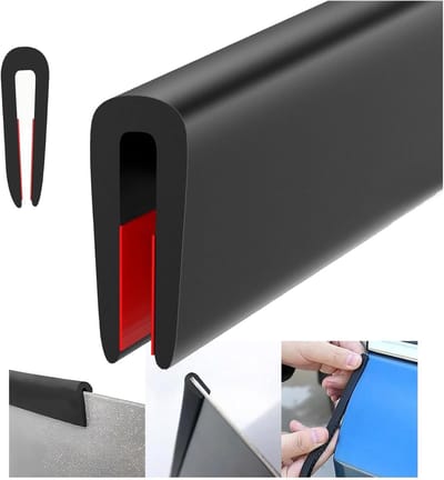zelfklevend, randbescherming voor platen, randbescherming, rubber, zwart, 1,5 m x 2,4 mm