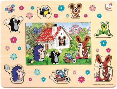 Bino Puzzel kleine Mol en zijn vriendjes, 13 stukjes