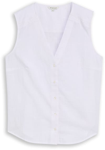 Tom Tailor - Blouse van katoen - Maat 34 - White