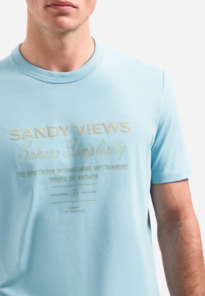 T-shirt met ronde hals en korte mouwen met print
