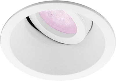 Inbouwspot Enno met Philips HUE White and Color - Voor binnen / woonkamer / keuken / slaapkamer - inbouwspot - Wit - rond verdiepte spot - IP20 - GU10 - Buitendiameter: 93MM - boorgat: 80MM - min. Inbouwdiepte: 90MM